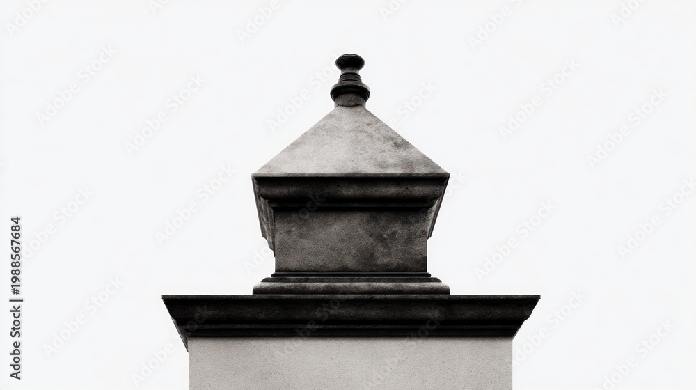 Fototapeta premium Architectural detail geometric concrete structure with minimalist composition