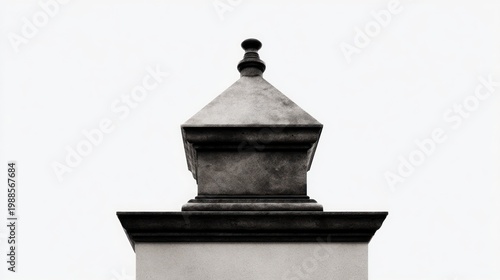 Architectural detail geometric concrete structure with minimalist composition