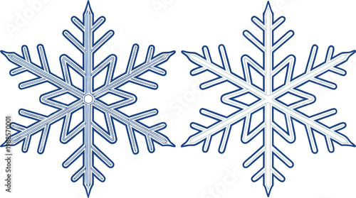 Intricate black and white snowflake collection snowflakes