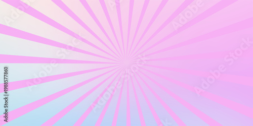 Twisted rays of rosy sunset. Vortex pinwheel pattern. Pink circus, carnival or festival background. Strawberry bubble gum, sweet lollipop candy, ice cream texture. Vector cartoon illustration