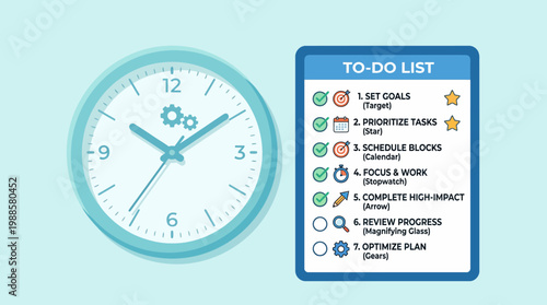 Clock and to do list pad.