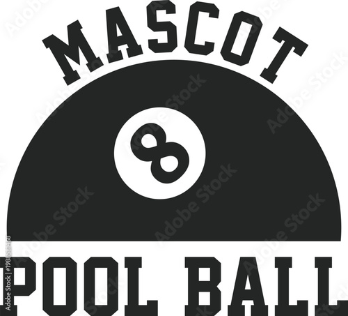 Pool Balls Set 1-15, Billiard 8 ball logo set. 6 billiard emblems with cue, Billiard balls on white background, pool balls svg, snooker balls Silhouette, Vector Illustration