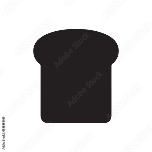 Bread slice silhouette icon vector flat design