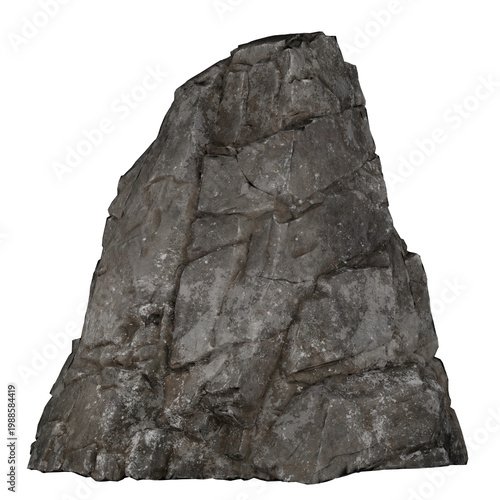 Big Rock in River Natural Stone Landscape Water Stream Scene