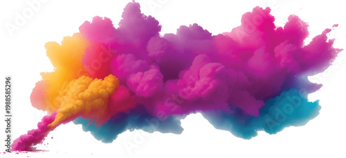Vibrant abstract watercolor background vector featuring colorful clouds of blue smoke and a vintage paper texture that resembles a light nature cloudscape