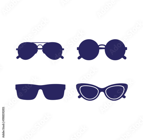 Four different styles of sunglasses for men and women  shades and eyewear