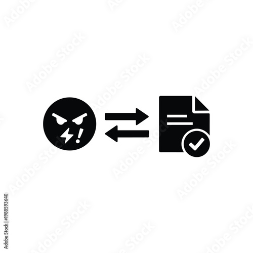 Business Operations and Workflow complaint document exchange icon for Business Operations and Workflow issue resolution and complaint management