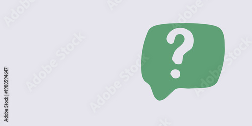 Green Speech Bubble with Question Mark Icon