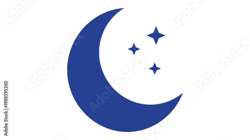 The crescent moon and stars symbolize hope in the night sky scene.