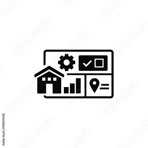 Business Operations and Workflow property management dashboard icon for Business Operations and Workflow property management analytics and location tracking