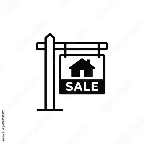 Business Operations and Workflow house for sale sign icon for Business Operations and Workflow real estate sales and property listing