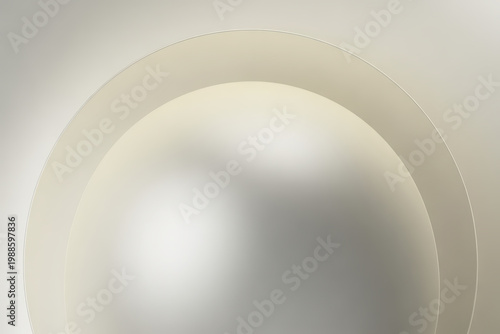 Gentle arc of luminous cream and silver creating a soothing visual effect with soft gradient