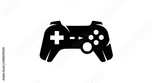 Black gaming controller console remote.