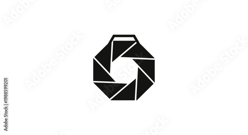 Camera shutter icon graphic symbol.