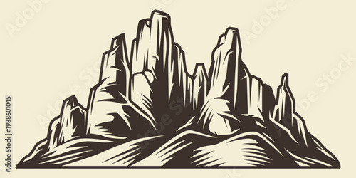 Rocks in a mountain landscape
