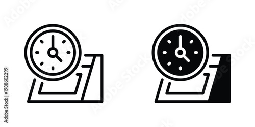 Content Calendar Vector Line Icon for business and marketing