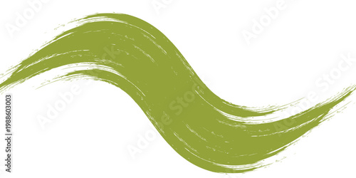 Green brush stroke texture, hand drawn abstract brushes background