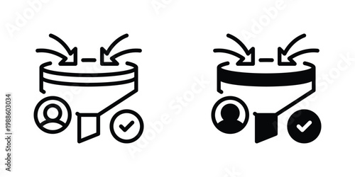 Lead Generation Vector Line Icon for business and marketing