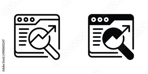 SEO Optimization Vector Line Icon for ui and web design