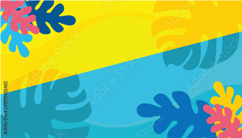 Vibrant Tropical Design: Infusing Energy into Visual Projects | Summer-Inspired Backgrounds for Creative and Marketing Applications | Tropical Vector Art: Elevating Brand Aesthetics with Bold Color Pa