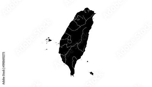 Republic of China map silhouette
