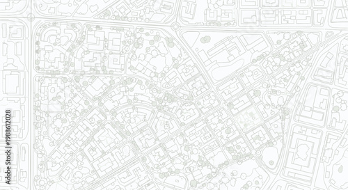 Detailed Map with Various Lines and Shapes.