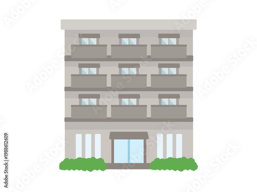 サービス付き高齢者向け住宅　建物　イラスト