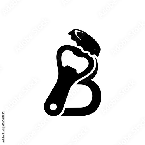 Simple and Elegant Bottle Opener Icon, Perfect for Modern Kitchen or Bar Decor