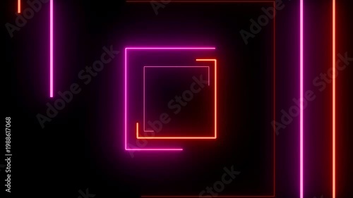 Abstract animated space tunnel