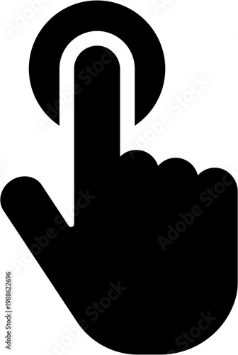 Touch screen finger press flat icon set. hand gesture, touchscreen tap, digital interface, user action, mobile control, button click, modern technology, ui ux