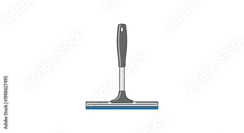 Window Squeegee with Gray Handle for Cleaning Glass Surfaces
