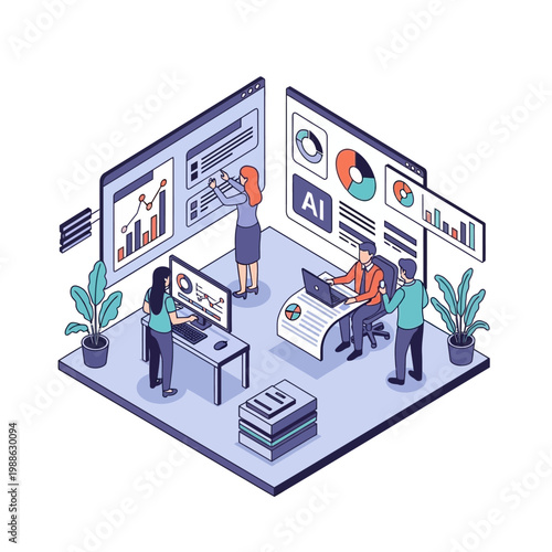 People Working on Computers Together.