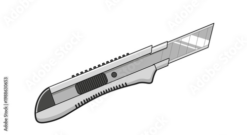 Utility Knife Tool Isolated on White Background