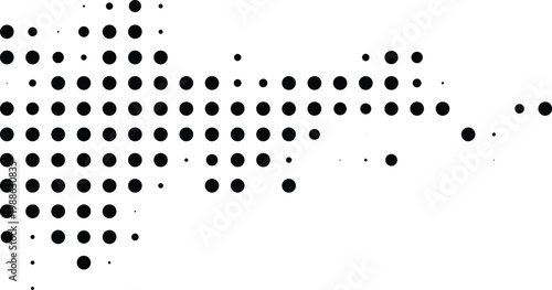 Black dots pattern isolated on transparent background