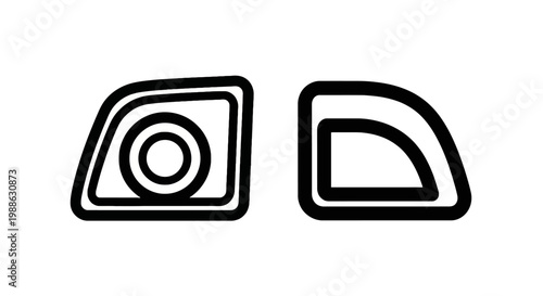 Car window control icons with user interface mechanism automobile transport accessory interior electronic operation technology component passenger