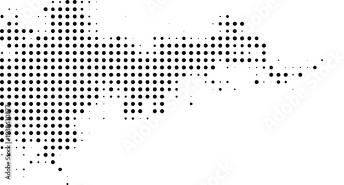 Pixelated assault rifle illustration isolated on transparent background