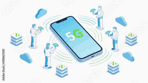 5G network connectivity illustration
