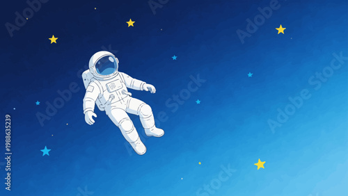 Astronaut floating in space