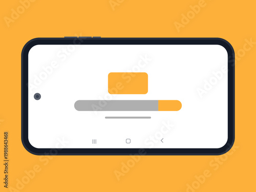 Mobile App Loading Screen flat design