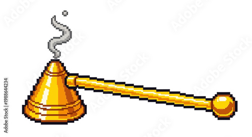 Golden Incense Burner with Smoke Wisps.