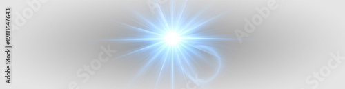 Konstfotografi Radiant blue starburst glow sparkle light rays swirl effect png overlay element,