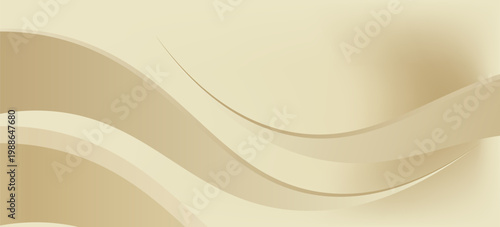 Light gold geometric abstract background. Pastel soft pale brown golden champagne vanilla yellow beige white. Line stripe diagonal triangle angle fold. Grunge noise grain mesh.Blank design.Wide banner