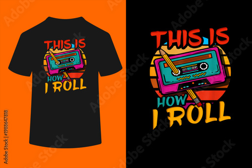 80s 90s Music Cassette Tape T-Shirt
