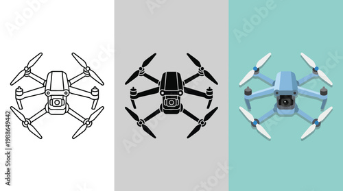 Drone Aerial View Icons