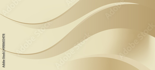 Light gold geometric abstract background. Pastel soft pale brown golden champagne vanilla yellow beige white. Line stripe diagonal triangle angle fold. Grunge noise grain mesh.Blank design.Wide banner