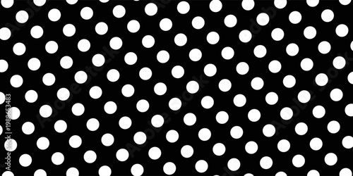 Black Polka dot seamless pattern. Polka dot Texture  background. Black  Dotted  pattern. White seamless pattern with black polka dots.