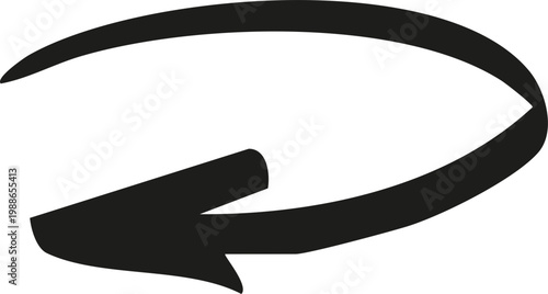 Abstract Turn Back Twirl Arrow Scribble