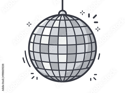 Disco Ball Reflective Sphere with Sparkles