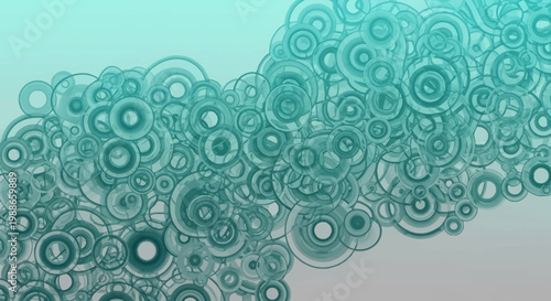 Abstract Circular Pattern with Teal and Gray Tones.
