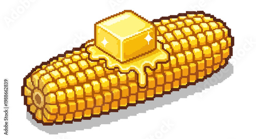 Delicious Corn on the Cob with Melting Butter.